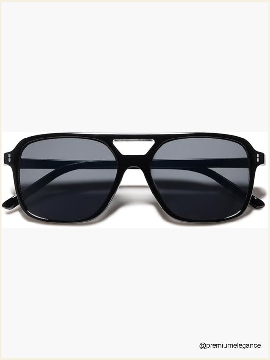 Retro Vintage Square Aviator Sunglasses for Women Men Funky main image 6